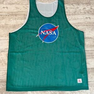 NASA Vintage Green Mesh Tank Tank XL